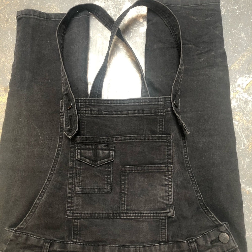 Free People Black Denim Overall sz 29